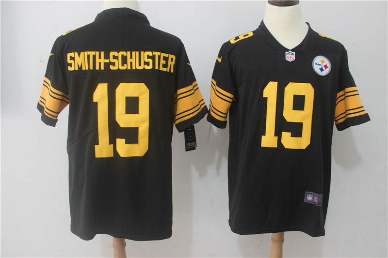 Men Pittsburgh Steelers #19 Smith-Schuster Black Yellow Nike Vapor Untouchable Limited NFL Jerseys->women nfl jersey->Women Jersey